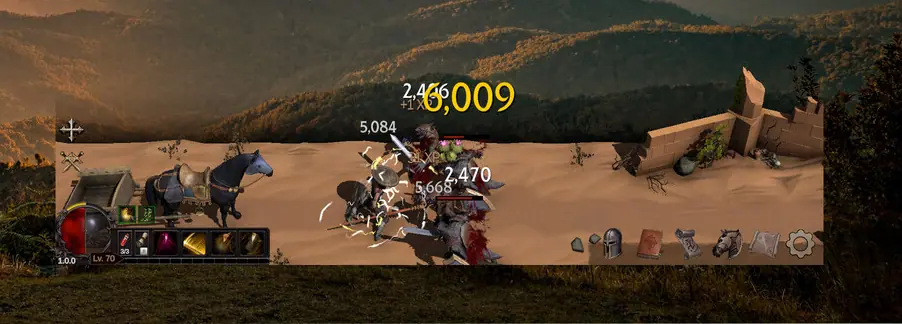Cart and horse with a 6,009 gold number over the ridge road